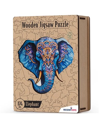 Puzzle en bois Eléphant 174 pcs - Recent Toys