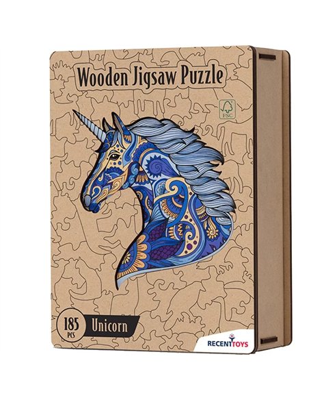 Puzzle en bois Licorne 185 pcs - Recent Toys