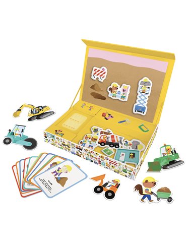 MON PETIT COFFRET AIMANTÉ - LE CHANTIER - Auzou