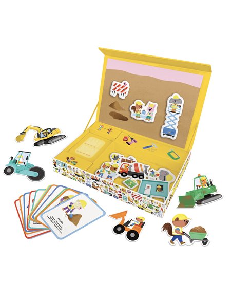 MON PETIT COFFRET AIMANTÉ - LE CHANTIER - Auzou
