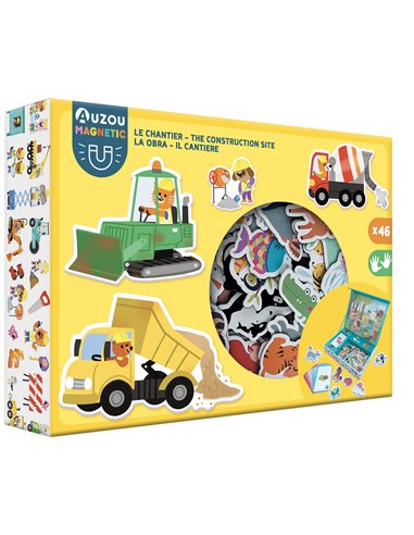 MON PETIT COFFRET AIMANTÉ - LE CHANTIER - Auzou