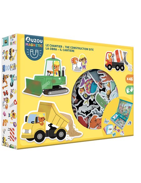 MON PETIT COFFRET AIMANTÉ - LE CHANTIER - Auzou