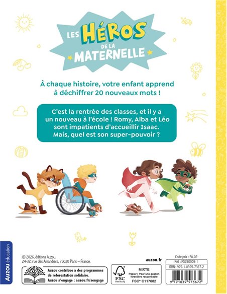 LES HÉROS DE LA MATERNELLE - UNE RENTRÉE À L'ÉCOLE  - Auzou