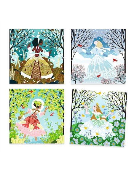 Collages Des robes couleur du temps Djeco