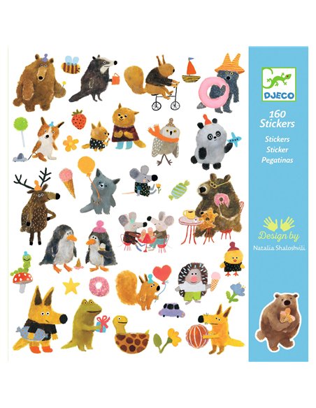 Stickers papier Fluffy Friends Djeco