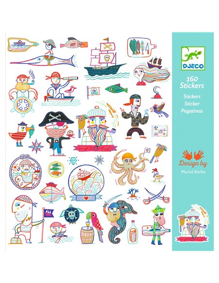 Stickers papier Les pirates attaquent Djeco