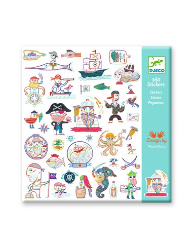 Stickers papier Les pirates attaquent Djeco