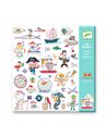 Stickers papier Les pirates attaquent Djeco