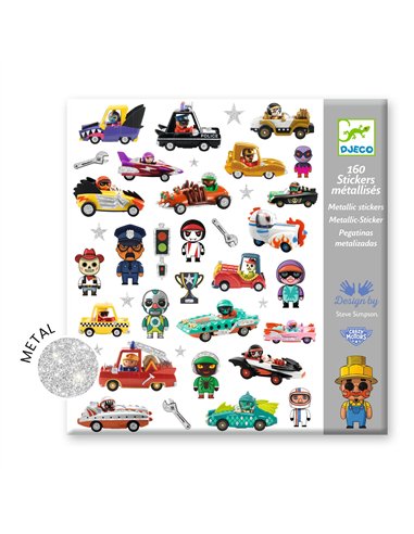 Stickers textures Le monde des Crazy Motors Djeco