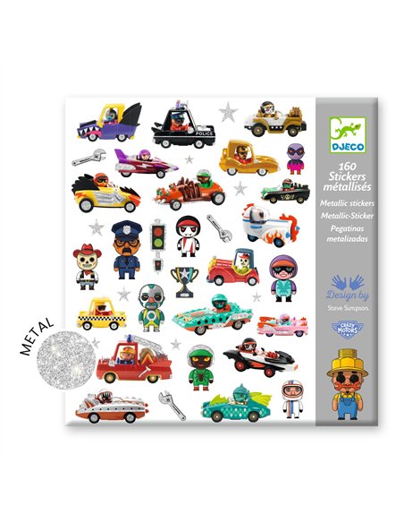 Stickers textures Le monde des Crazy Motors Djeco
