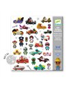 Stickers textures Le monde des Crazy Motors Djeco