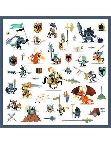 Stickers papier Chevaliers Djeco