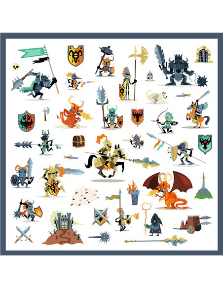 Stickers papier Chevaliers Djeco