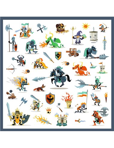 Stickers papier Chevaliers Djeco