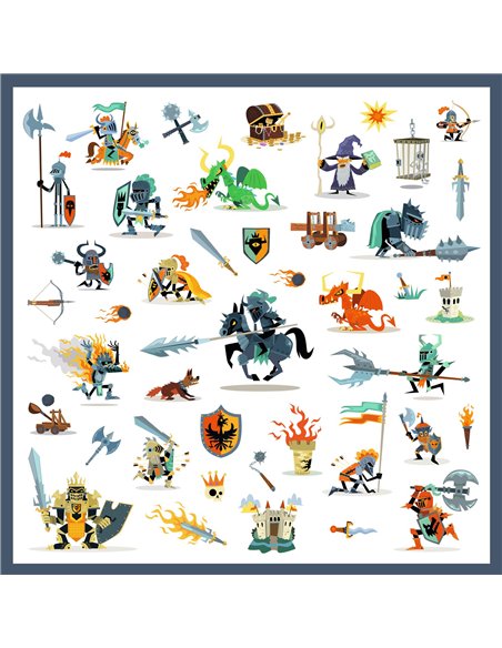 Stickers papier Chevaliers Djeco
