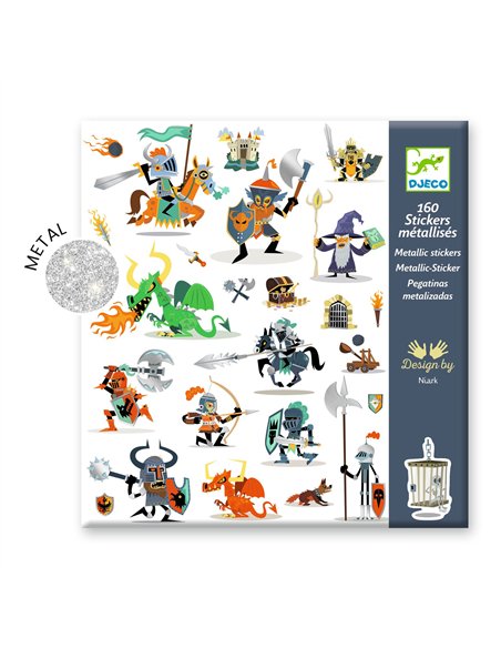 Stickers papier Chevaliers Djeco