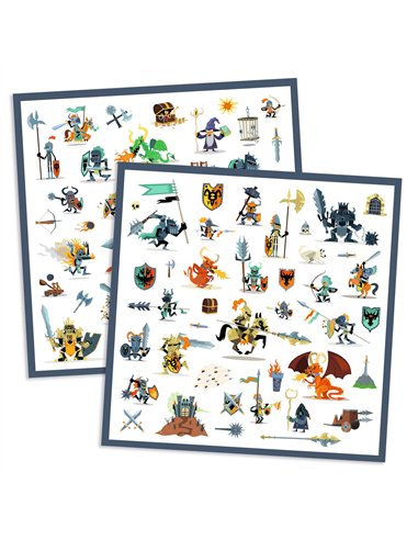 Stickers papier Chevaliers Djeco