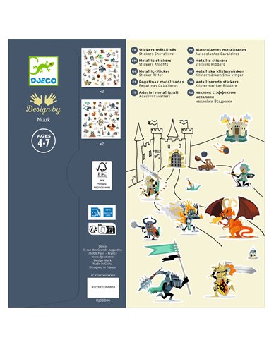 Stickers papier Chevaliers Djeco