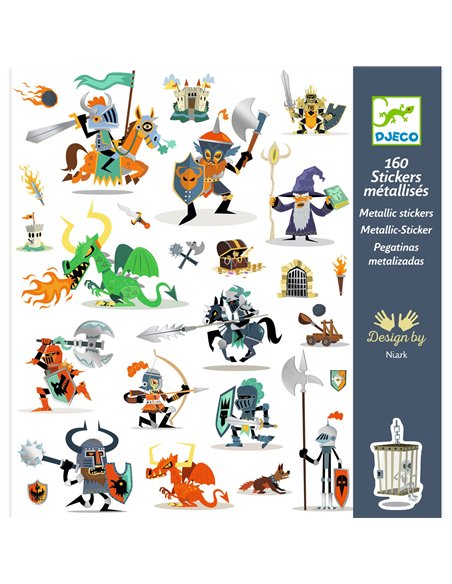 Stickers papier Chevaliers Djeco