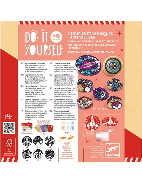 Toupies DIY Hypno cosmos Djeco