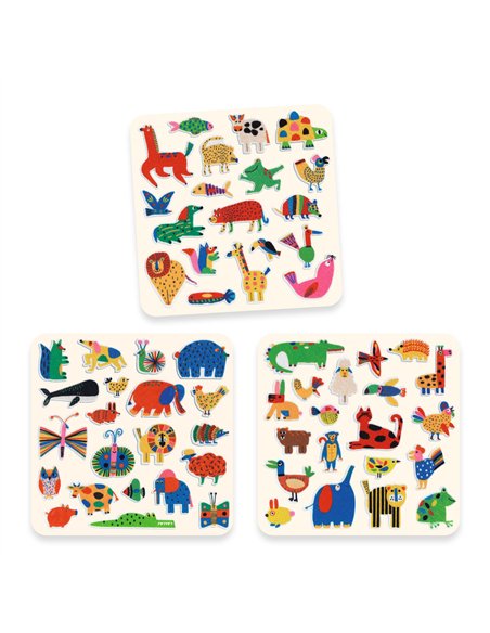 60 gommettes en feutrine - Des animaux partout ! Djeco