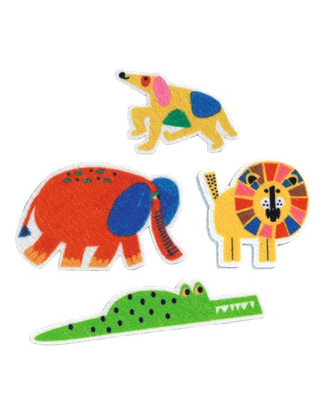 60 gommettes en feutrine - Des animaux partout ! Djeco