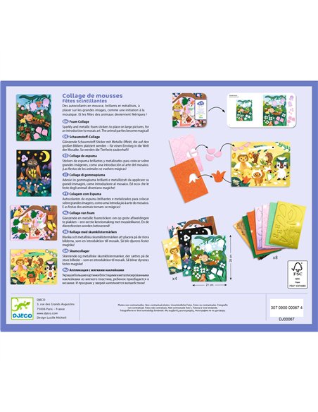 Collage de mousses - Fêtes scintillantes Djeco