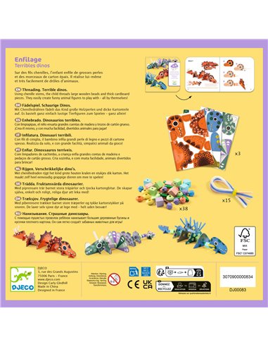 Enfilage - Terribles dinos Djeco