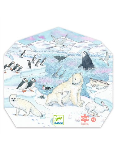 Puzzle silhouette Douceur polaire - 54 pcs - Djeco