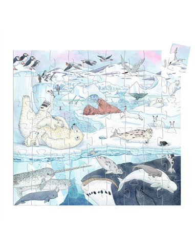 Puzzle silhouette Douceur polaire - 54 pcs - Djeco