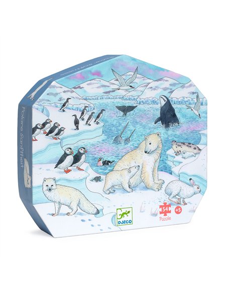 Puzzle silhouette Douceur polaire - 54 pcs - Djeco