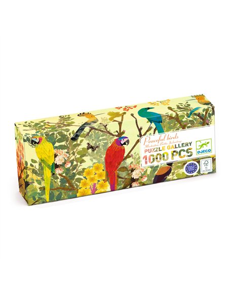 Puzzle Gallery Peaceful birds - 1000 pcs - Djeco