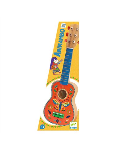 Guitare Animambo 6 cordes métalliques - Petit Modèle - Djeco