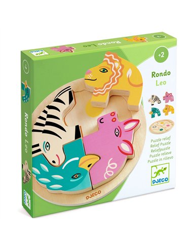 Puzzle bois Rondo Leo Djeco
