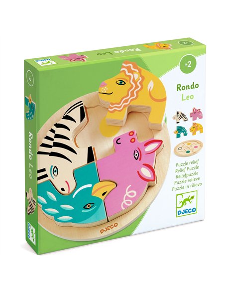 Puzzle bois Rondo Leo Djeco