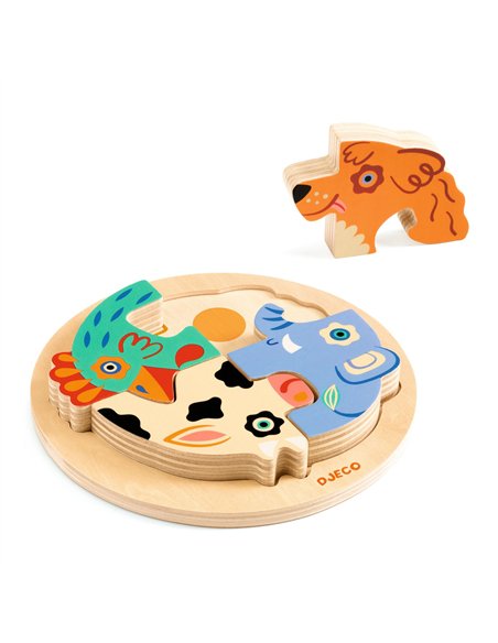 Puzzle bois Rondo Dog Djeco