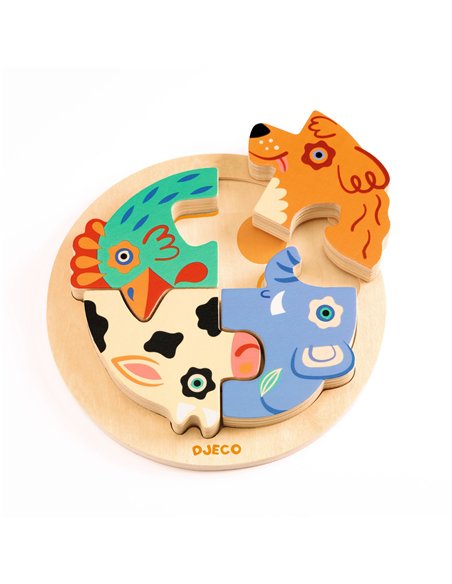 Puzzle bois Rondo Dog Djeco