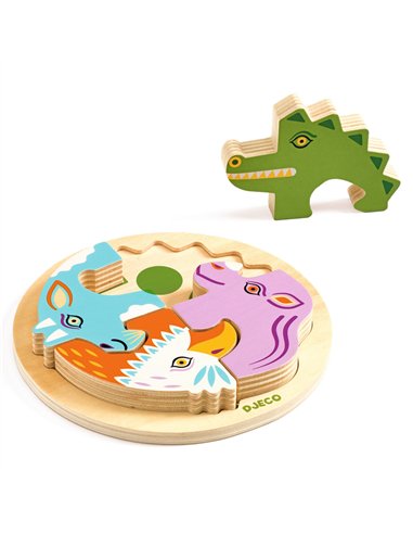 Puzzle bois Rondo Croco Djeco
