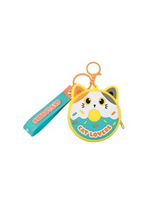 Pochette donut chat blanc et orange - itotal