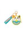 Pochette donut chat blanc et orange - itotal