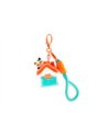 Porte clés maison chat blanc et orange - itotal