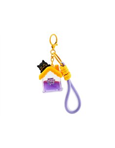 Porte clés maison chat noir - itotal