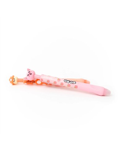 Set de 2 stylos effaçables Bo-Bo Click! - Champignon et Cochon - MR WONDERFUL