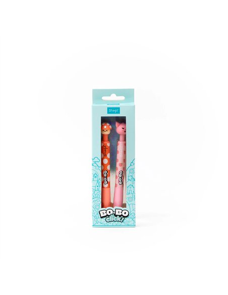 Set de 2 stylos effaçables Bo-Bo Click! - Champignon et Cochon - MR WONDERFUL