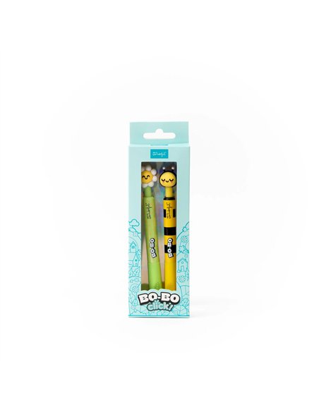 Set de 2 stylos effaçables Bo-Bo Click ! – Marguerite et Abeille - MR WONDERFUL