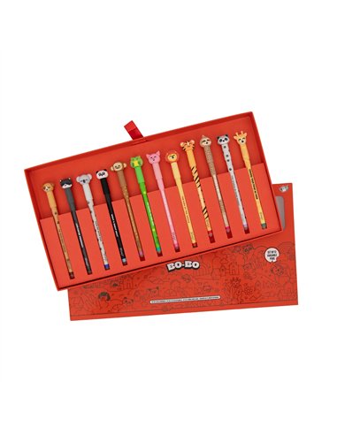 Set de 12 stylos effaçables Bo-Bo - Animaux - MR WONDERFUL