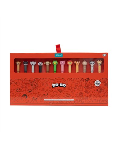 Set de 12 stylos effaçables Bo-Bo - Animaux - MR WONDERFUL