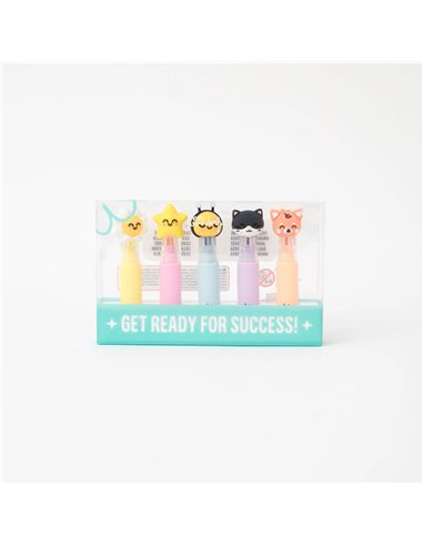 Lot de 5 surligneurs pastel – MR WONDERFUL