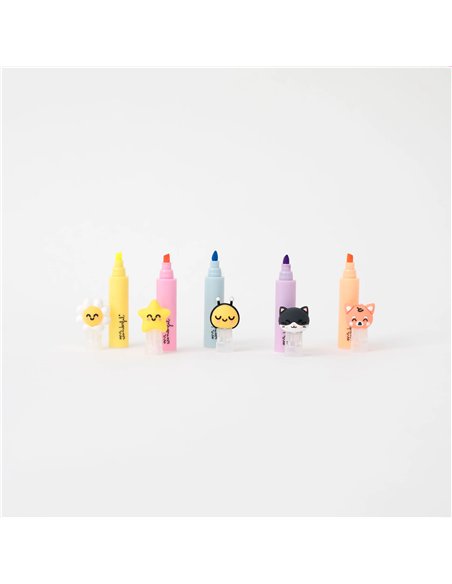 Lot de 5 surligneurs pastel – MR WONDERFUL