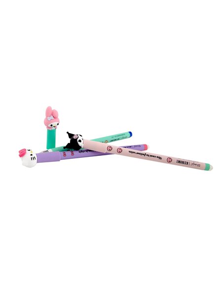 Set de 3 stylos effaçables Bo-Bo – Hello Kitty, My Melody et Kuromi - MR WONDERFUL